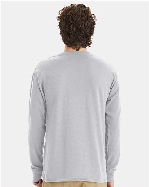 Unisex Workwear Long Sleeve Pocket T-Shirt - Light Steel
