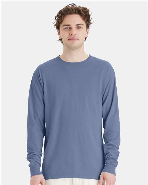 Unisex Garment-Dyed Long Sleeve T-Shirt - Saltwater