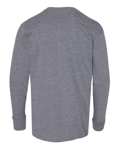 Youth Fine Jersey Long Sleeve Tee - Granite Heather