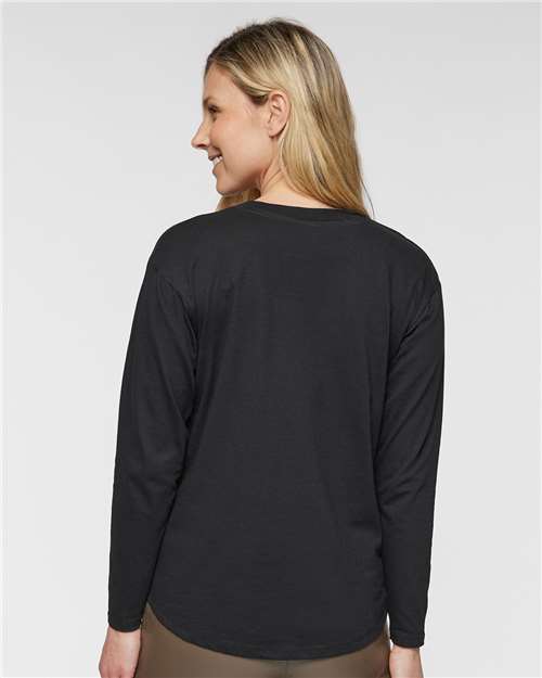 Women's Fine Jersey Long Sleeve Tee - Black