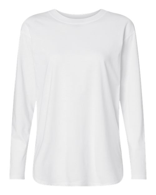 Women's Fine Jersey Long Sleeve Tee - White