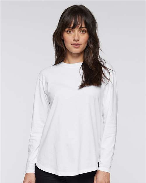 Women's Fine Jersey Long Sleeve Tee - White