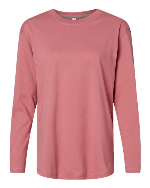 Women's Fine Jersey Long Sleeve Tee - Mauvelous
