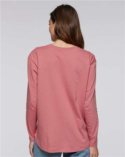 Women's Fine Jersey Long Sleeve Tee - Mauvelous