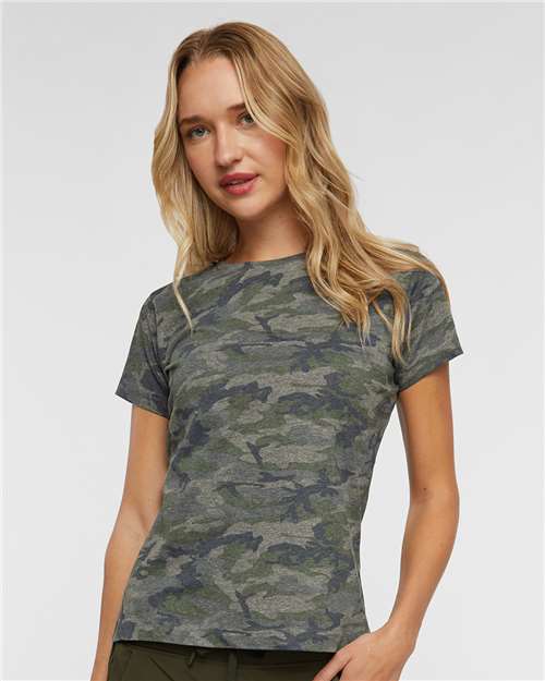Women's Fine Jersey Tee - Vintage Camo