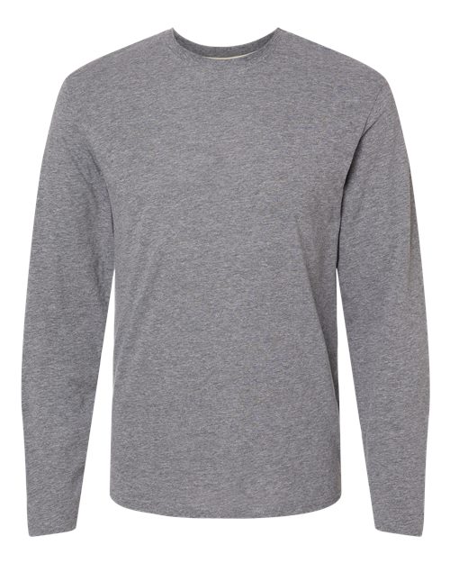 Men's Fine Jersey Long Sleeve Tee - Granite Heather