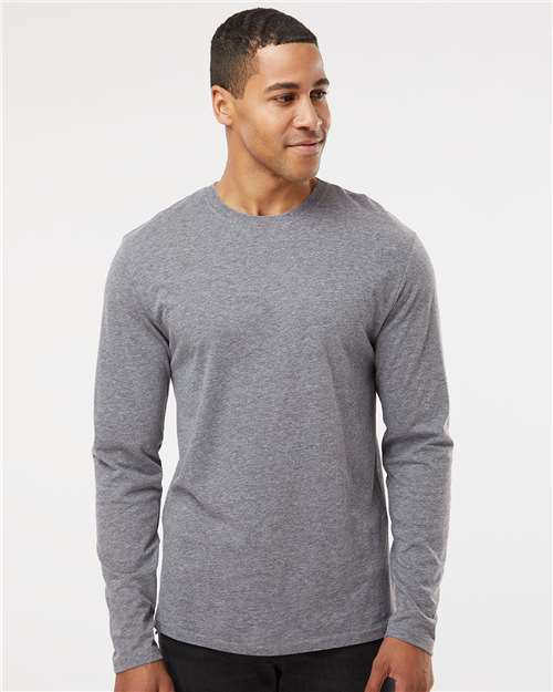 Men's Fine Jersey Long Sleeve Tee - Granite Heather