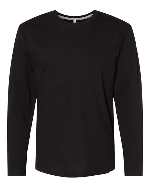 Men's Fine Jersey Long Sleeve Tee - Black
