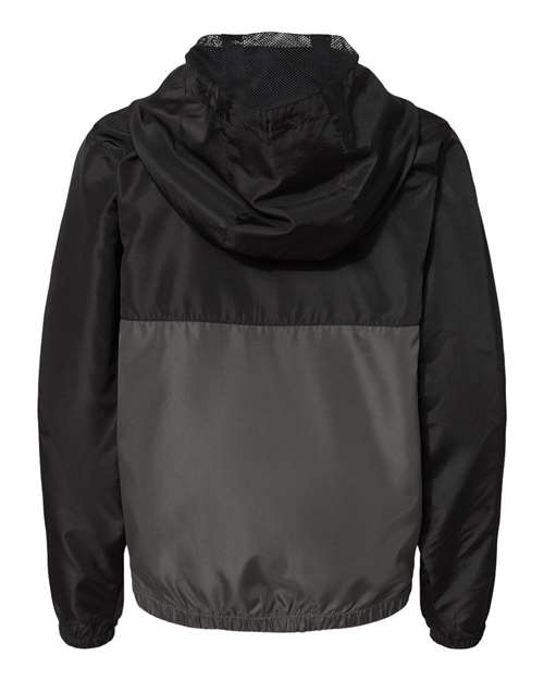 Youth Lightweight Windbreaker Full-Zip Jacket - Black/ Graphite