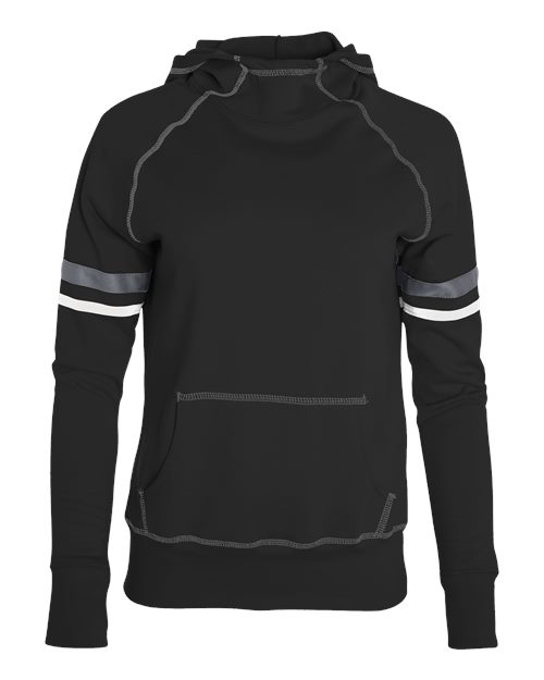 Girls' Spry Hooded Sweatshirt - Black/ White/ Carbon