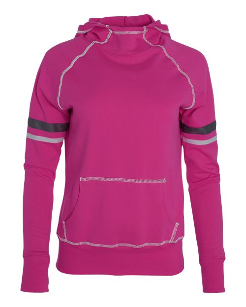 Girls' Spry Hooded Sweatshirt - Power Pink/ White/ Graphite