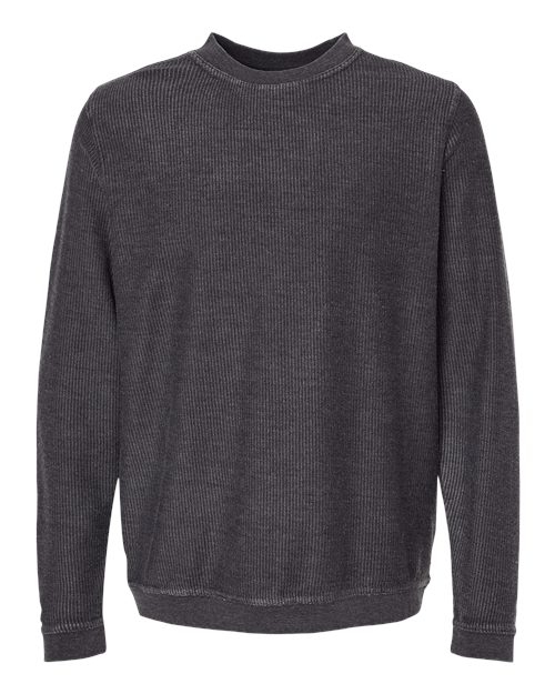 Unisex Corded Crewneck Sweatshirt - Black