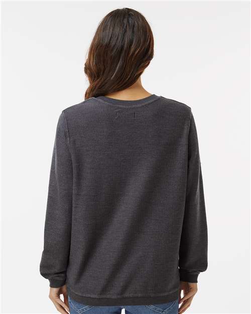 Unisex Corded Crewneck Sweatshirt - Black
