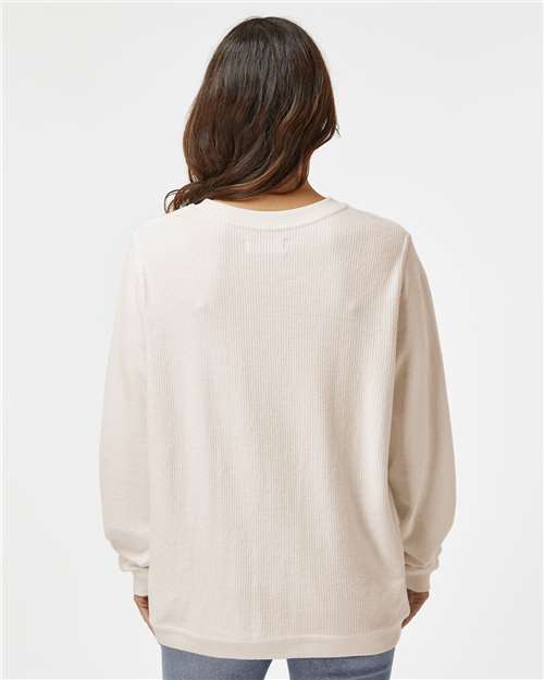 Unisex Corded Crewneck Sweatshirt - Natural