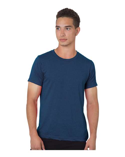 Unisex 50/50 Fine Jersey T-Shirt - Heather Navy