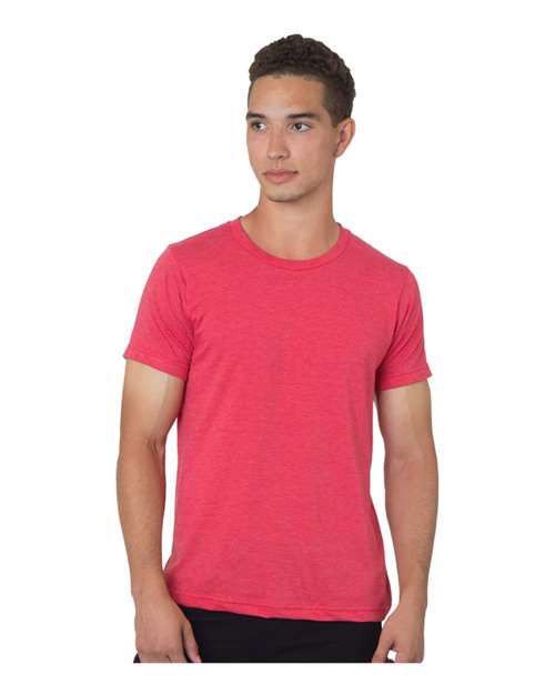 Unisex 50/50 Fine Jersey T-Shirt - Heather Red
