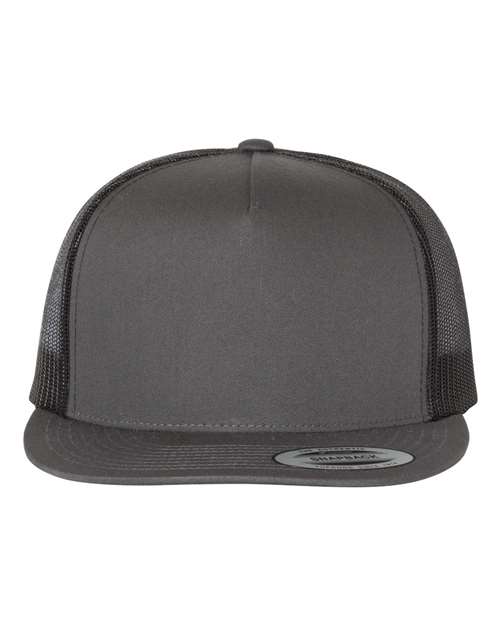 Five-Panel Classic Trucker Cap - Charcoal/ Black