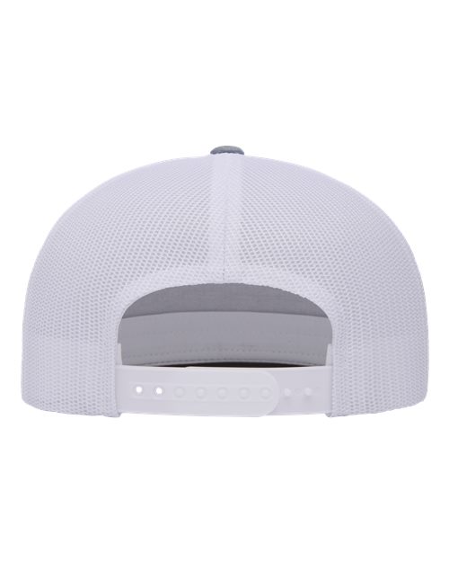 Classic Five-Panel Trucker Cap - Heather/ White
