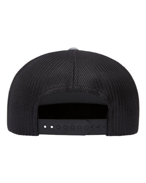Classic Five-Panel Trucker Cap - Heather/ Black