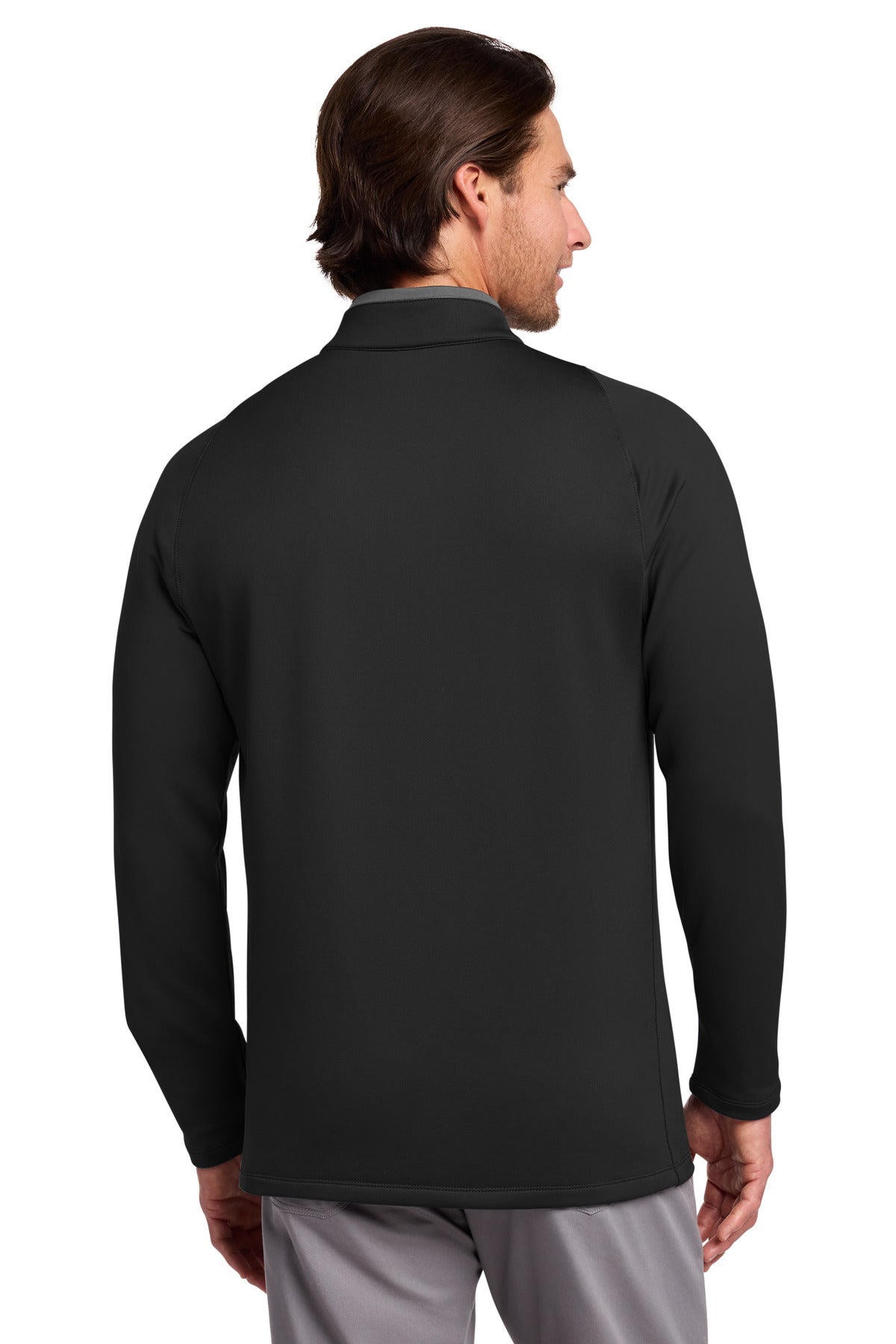 Nike Dri-FIT Stretch 1/2-Zip Cover-Up - Black/ Dark Grey