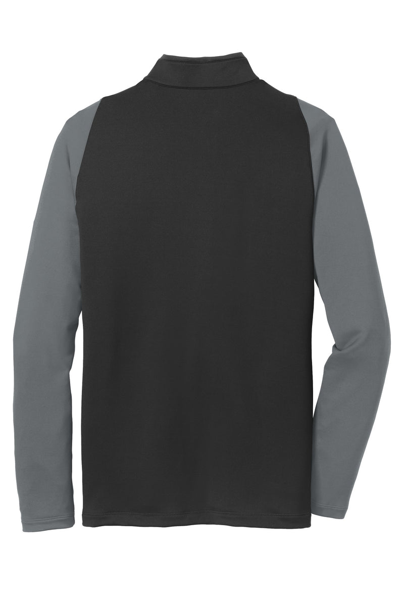 Nike Dri-FIT Stretch 1/2-Zip Cover-Up - Black/ Dark Grey/ Gym Red