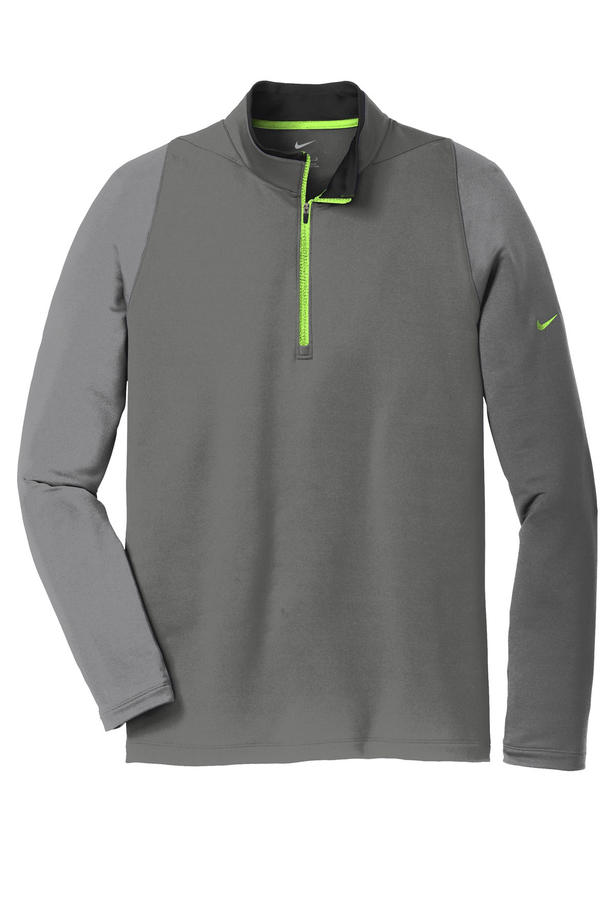 Nike Dri-FIT Stretch 1/2-Zip Cover-Up - Dark Grey/ Cool Grey/ Volt