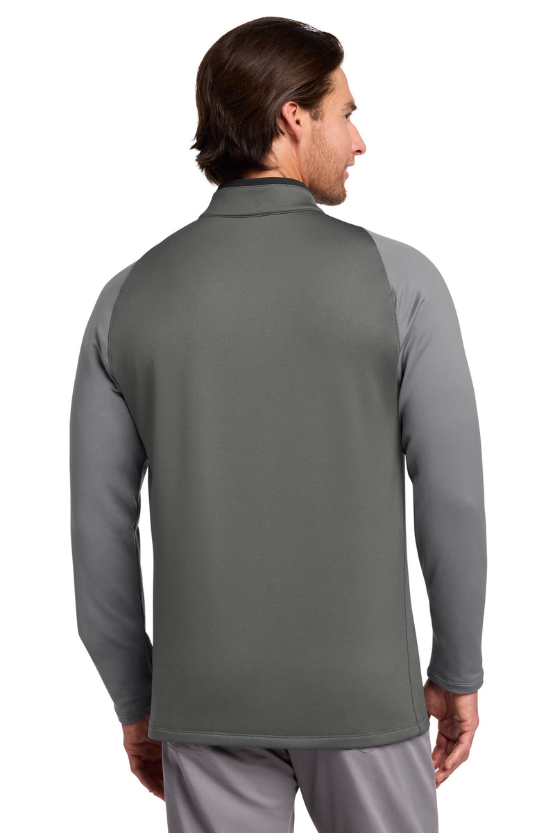 Nike Dri-FIT Stretch 1/2-Zip Cover-Up - Dark Grey/ Cool Grey/ Volt