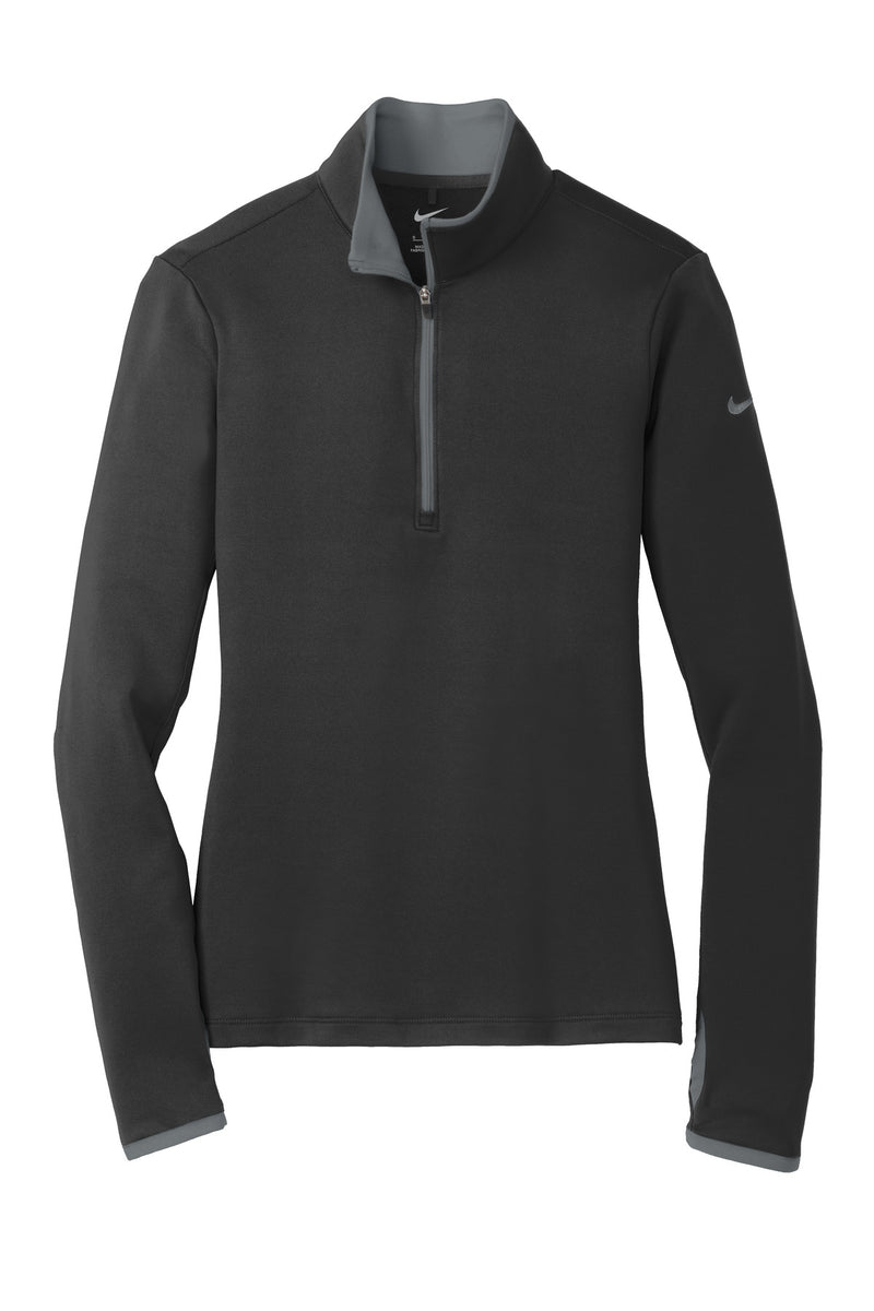 Nike Women's Dri-FIT Stretch 1/2-Zip Cover-Up - Black/ Dark Grey