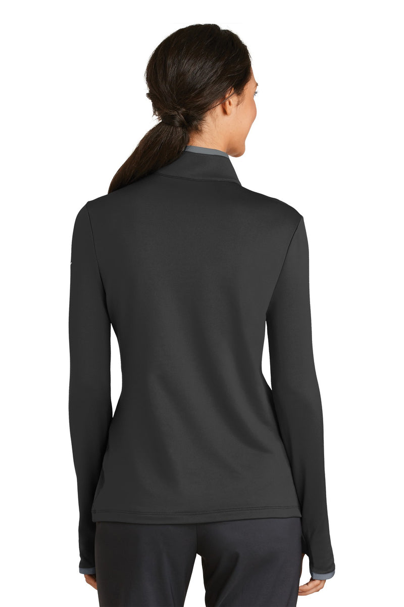 Nike Women's Dri-FIT Stretch 1/2-Zip Cover-Up - Black/ Dark Grey