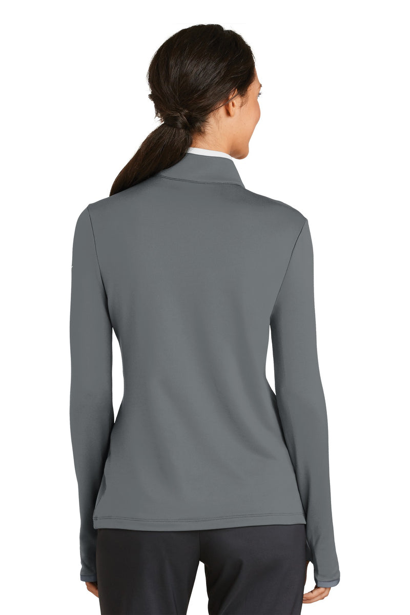 Nike Women's Dri-FIT Stretch 1/2-Zip Cover-Up - Dark Grey/ White