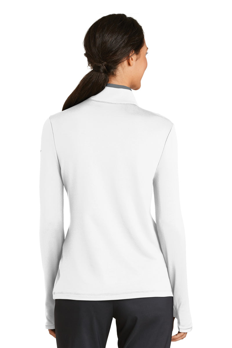 Nike Women's Dri-FIT Stretch 1/2-Zip Cover-Up - White/ Dark Grey