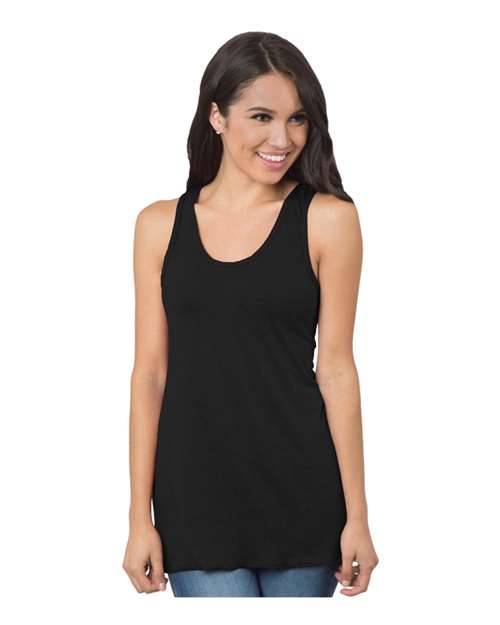 Women's Triblend Racerback Tank Top - Tri Black Solid