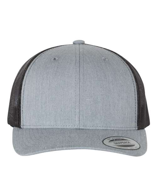 Retro Trucker Cap - Heather Grey/ Black