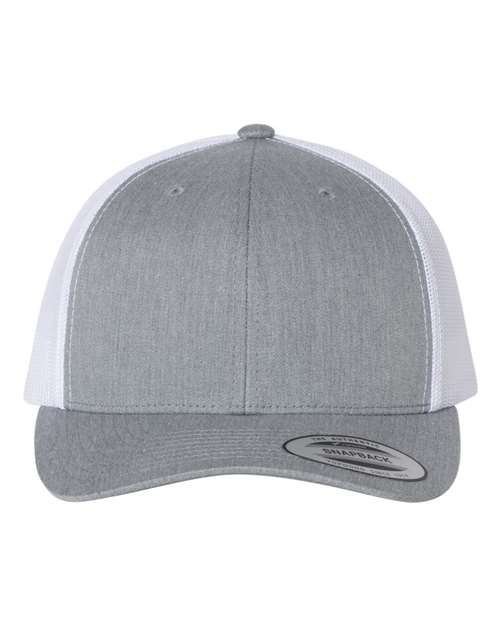 Retro Trucker Cap - Heather Grey/ White