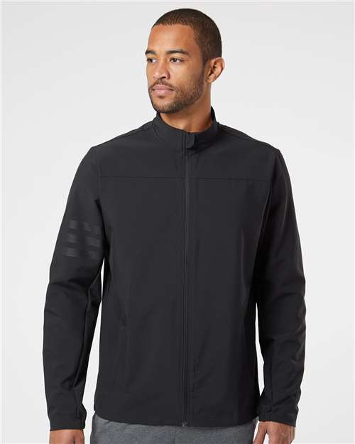 Men's Wind Resistant Full-Zip Jacket - Black/ Black