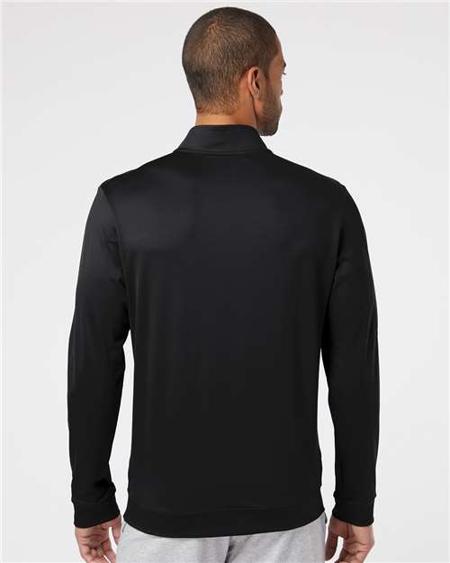Men's Textured Quarter-Zip Pullover - Black
