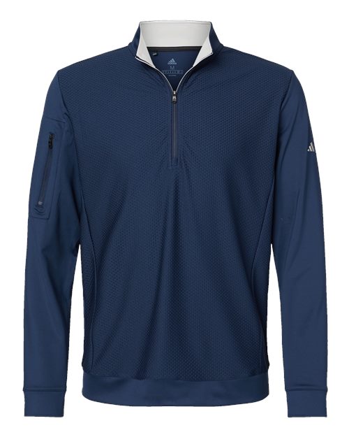 Men's Textured Quarter-Zip Pullover - Collegiate Navy