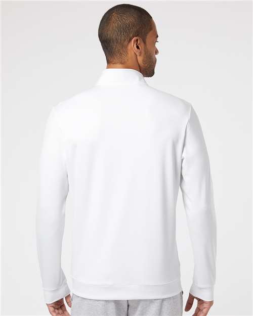 Men's Textured Quarter-Zip Pullover - White