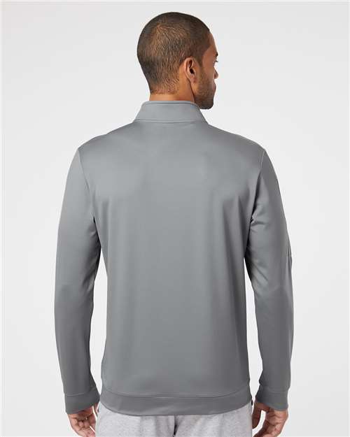 Men's Textured Quarter-Zip Pullover - Grey Three