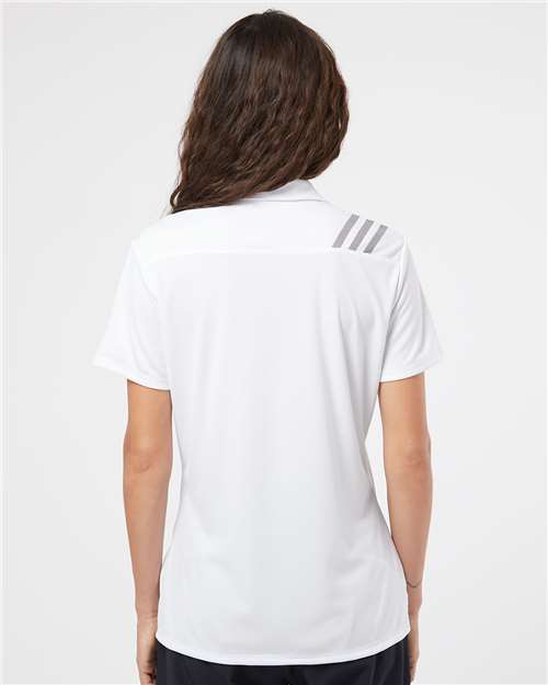 Women's 3-Stripes Shoulder Polo - White/ Black