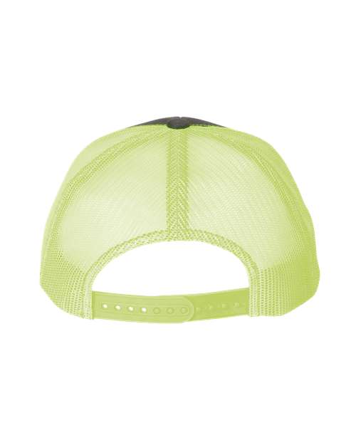 Retro Trucker Cap - Charcoal/ Neon Green
