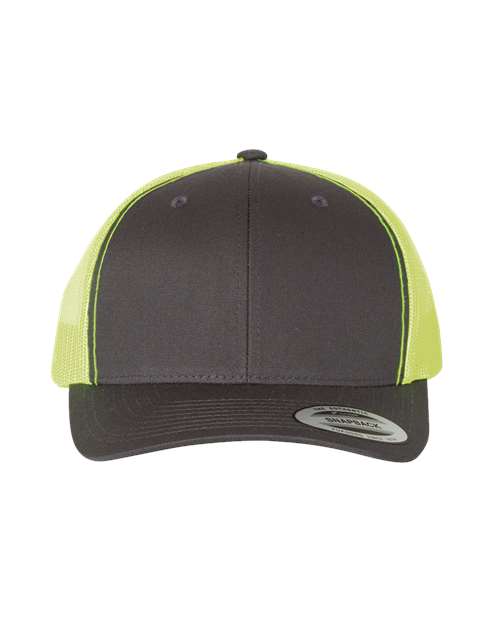 Retro Trucker Cap - Charcoal/ Neon Green