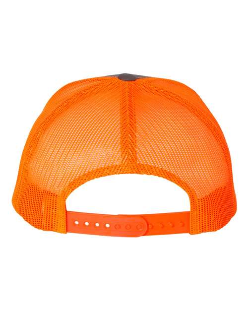 Retro Trucker Cap - Charcoal/ Neon Orange