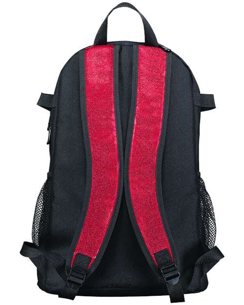 All Out Glitter Backpack - Red Glitter/ Black