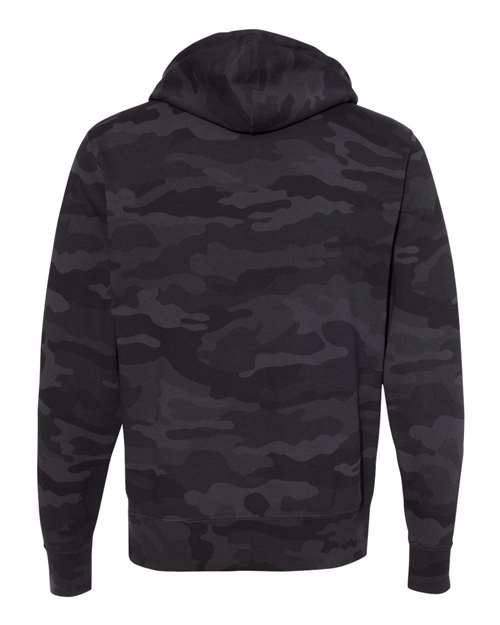 Unisex Lightweight Hooded Sweatshirt - Black Camo