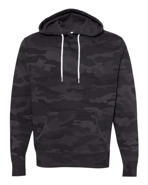 Unisex Lightweight Hooded Sweatshirt - Black Camo