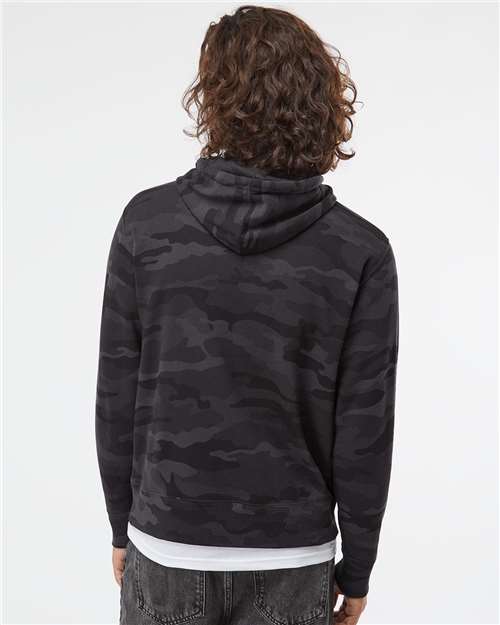 Unisex Lightweight Hooded Sweatshirt - Black Camo