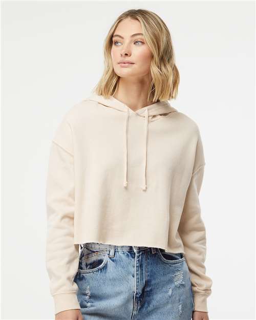 Women’s Lightweight Crop Hooded Sweatshirt - Bone