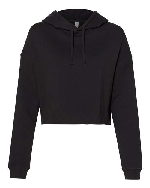 Women’s Lightweight Crop Hooded Sweatshirt - Black