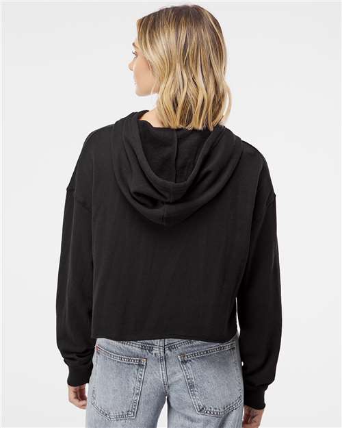 Women’s Lightweight Crop Hooded Sweatshirt - Black